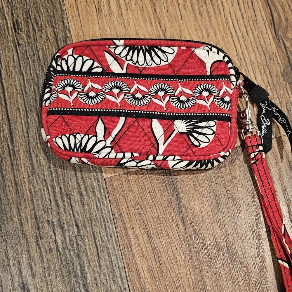 Vera Bradley Red Floral Wristlet